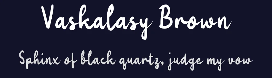 Vaskalasy Brown by wepfont.com — Script Handwritten Font — thumbnail 2