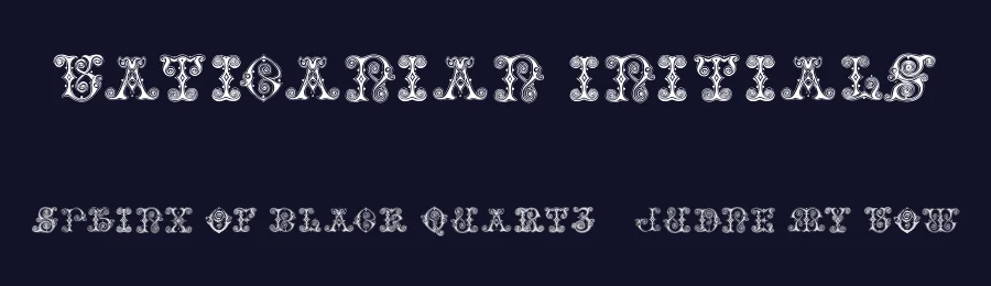 Vaticanian Initials by Manfred Klein — Decorative Font — thumbnail 2