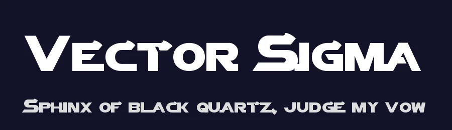 Vector Sigma by Pixel Sagas — Display Font — thumbnail 2