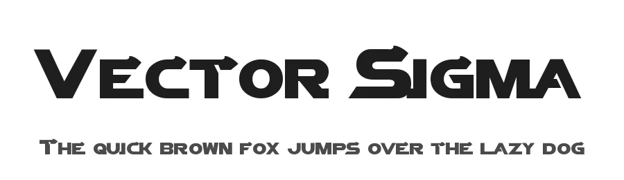 Vector Sigma by Pixel Sagas — Display Font