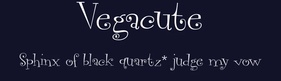 Vegacute by Pizzadude — Decorative Font — thumbnail 2