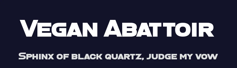 Vegan Abattoir by Chequered Ink — Sans Serif Font — thumbnail 2
