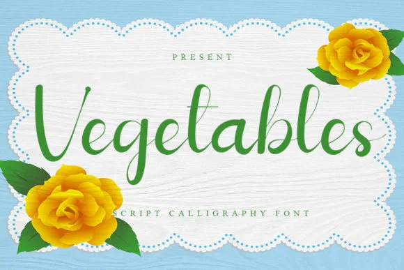 Vegetables Font by FreshTypeINK — Script Handwritten Font