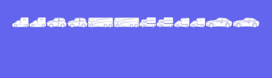 Vehicles by Vladimir Nikolic — Dingbats Font — thumbnail 3