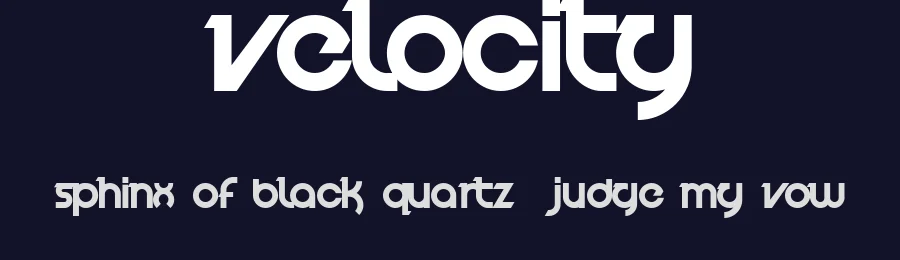 Velocity by alanbrowndesign — Display Font — thumbnail 2