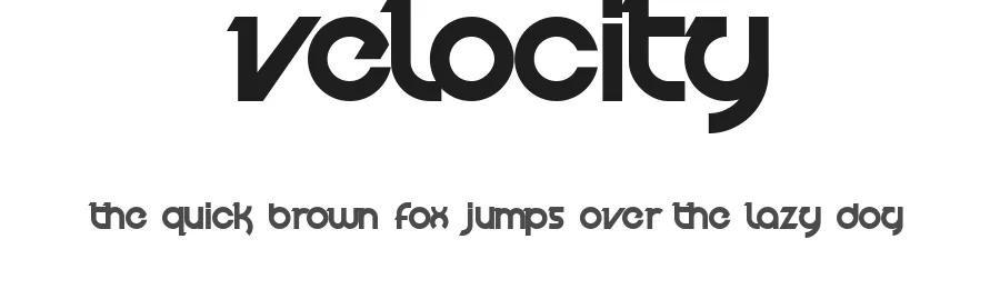 Velocity by alanbrowndesign โ Display Font