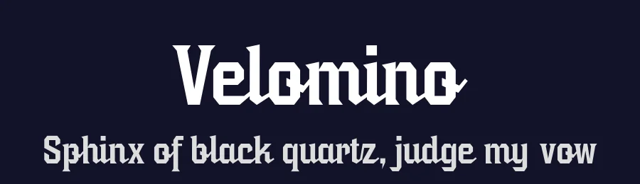 Velomino by Måns Grebäck — Decorative Font — thumbnail 2