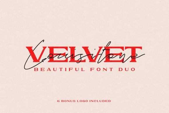 Velvet Lousitone Duo Font by ovoz.graphics — Script Handwritten Font