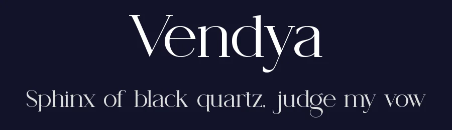 Vendya by Slide Shoot Type — Serif Font — thumbnail 2