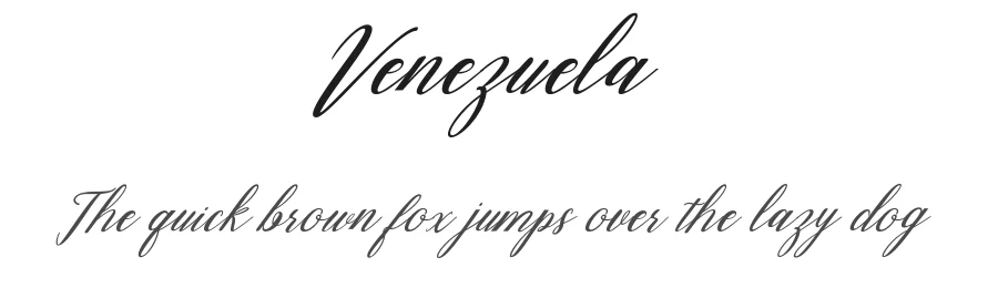 Venezuela by josstype β Script Handwritten Font