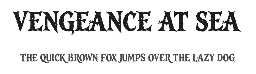 Vengeance at Sea by Chequered Ink — Decorative Font