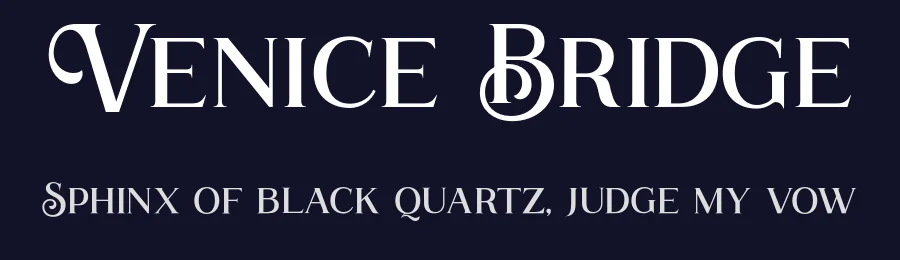 Venice Bridge by Letterflow — Decorative Font — thumbnail 2