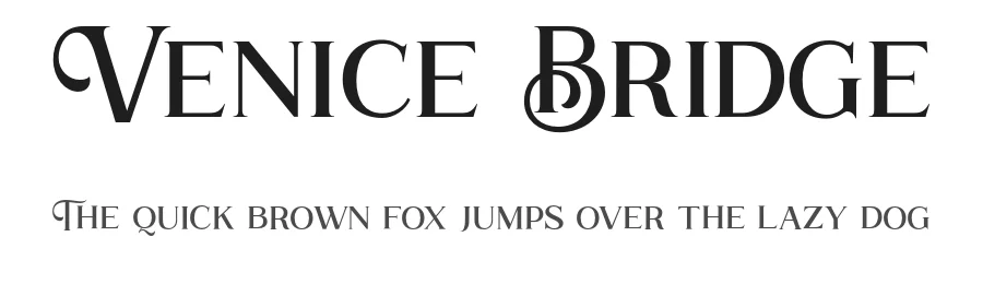 Venice Bridge by Letterflow — Decorative Font