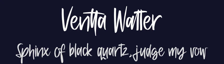 Ventta Watter by Perspectype Studio - Letterena.com — Script Handwritten Font — thumbnail 2