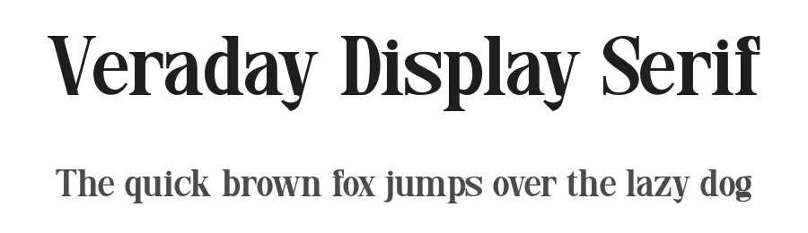 Veraday Display Serif