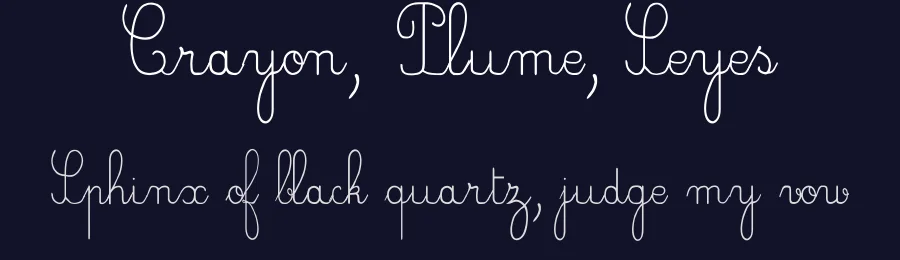 Crayon, Plume, Seyes by C. Verchery — Script Handwritten Font — thumbnail 2