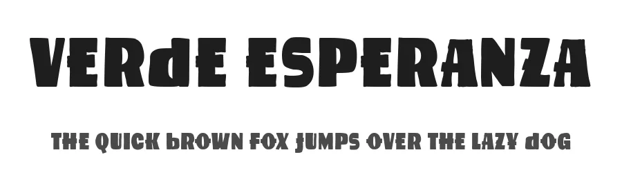 Verde Esperanza by Woodcutter — Decorative Font
