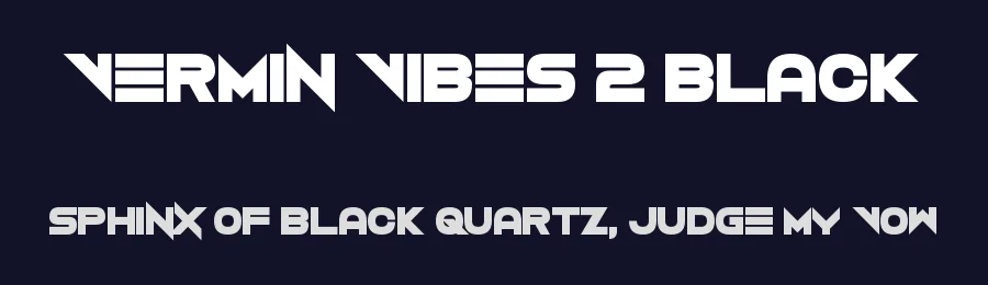 Vermin Vibes 2 Black by Chequered Ink — Display Font — thumbnail 2