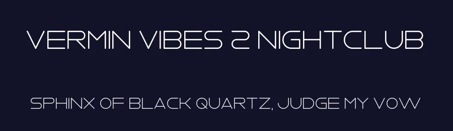 Vermin Vibes 2 Nightclub by Chequered Ink — Display Font — thumbnail 2