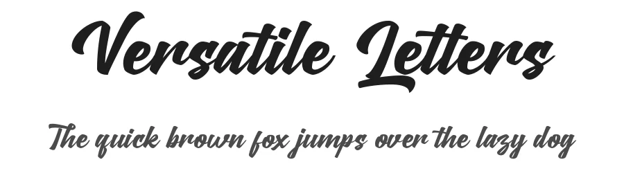 Versatile Letters by Java Pep β Script Handwritten Font