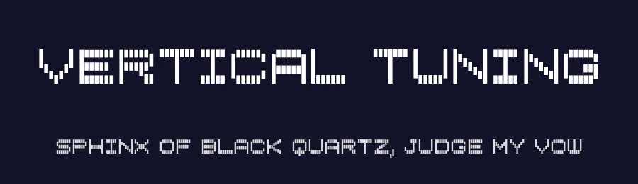 Vertical Tuning by Tepid Monkey — Display Font — thumbnail 2