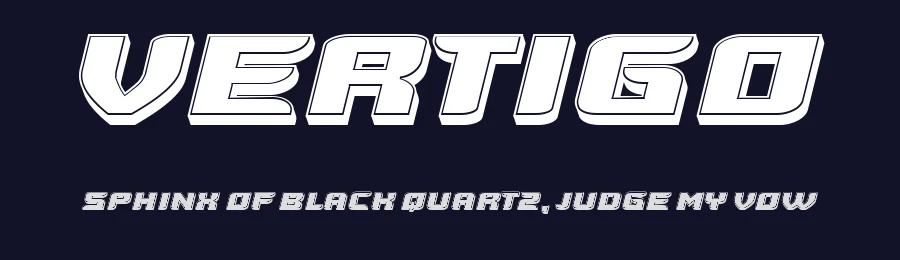 Vertigo by Vladimir Nikolic — Display Font — thumbnail 2