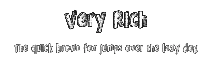 Very Rich by Xerographer Fonts — Decorative Font