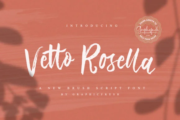 Vetto Rosella Font by Graphicfresh — Script Handwritten Font