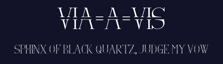Via-A-Vis by Peter Wiegel — Decorative Font — thumbnail 2