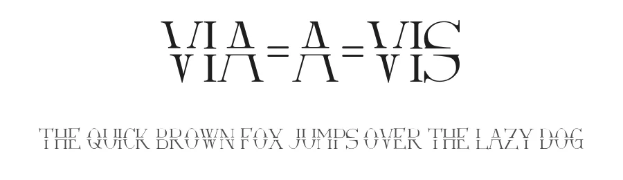 Via-A-Vis by Peter Wiegel — Decorative Font