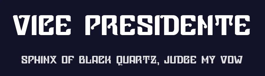 Vice Presidente by No Images Fonts — Decorative Font — thumbnail 2