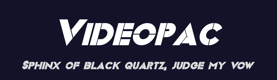 Videopac by Pixel Sagas — Decorative Font — thumbnail 2