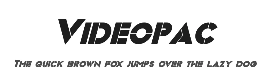Videopac by Pixel Sagas — Decorative Font