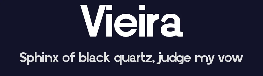 Vieira by Matias Romero — Sans Serif Font — thumbnail 2