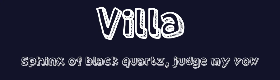 Villa by Jake Luedecke — Decorative Font — thumbnail 2