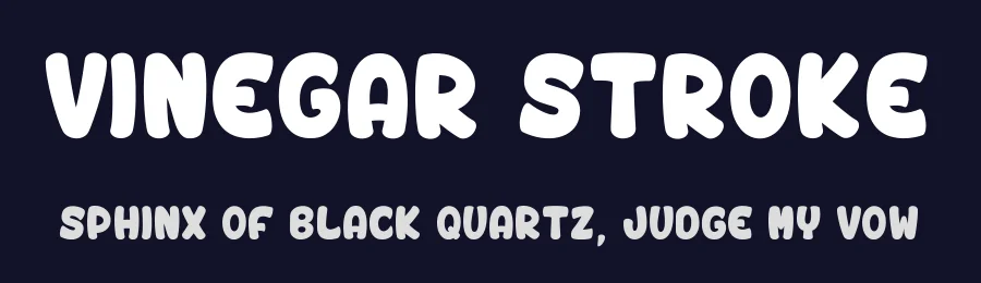 Vinegar Stroke by dcoxy - Greg Medina — Decorative Font — thumbnail 2