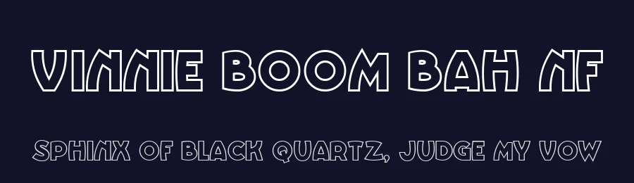 Vinnie Boom Bah NF by Nick's Fonts — Decorative Font — thumbnail 2