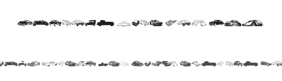 Vintage Auto Cars TFB by zanatlija — Dingbats Font