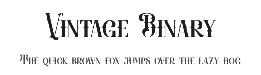 Vintage Binary by PutraCetol Studio — Decorative Font