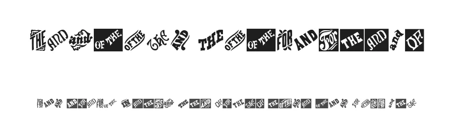 Vintage Catchwords by Woodcutter — Dingbats Font
