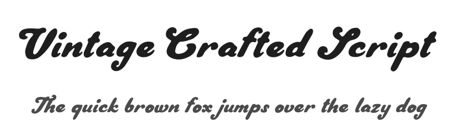 Vintage Crafted Script