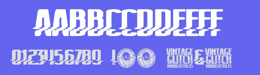 Vintage Glitch by Woodcutter — Decorative Font — thumbnail 3