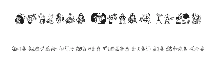 Vintage Mixed vol1 by Woodcutter — Dingbats Font
