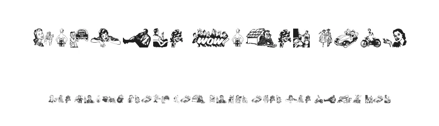 Vintage Mixed vol2 by Woodcutter — Dingbats Font