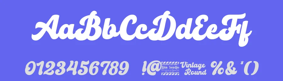 Vintage Round by Din Studio — Script Handwritten Font — thumbnail 3