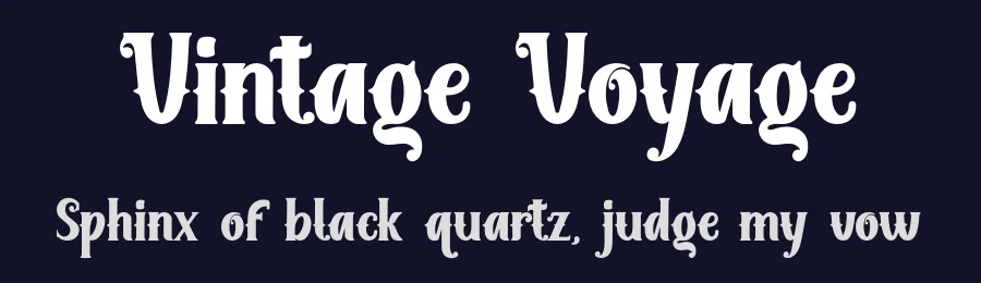 Vintage Voyage by Aveni Letter Type — Decorative Font — thumbnail 2