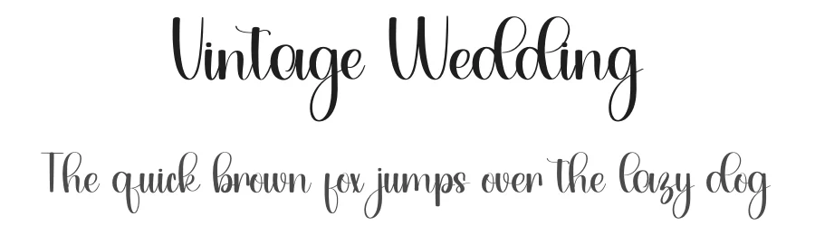 Vintage Wedding