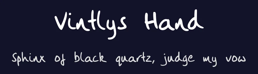 Vintlys Hand by Chris Winter — Script Handwritten Font — thumbnail 2