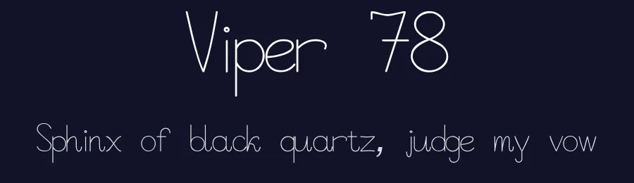 Viper 78 by Vlad Viperov — Decorative Font — thumbnail 2