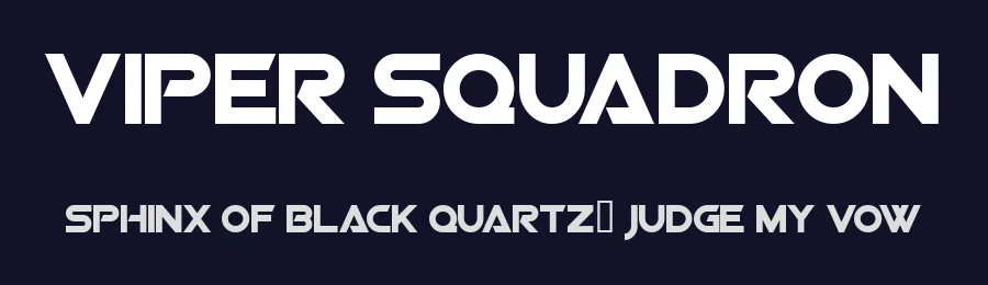 Viper Squadron by ShyFonts — Display Font — thumbnail 2